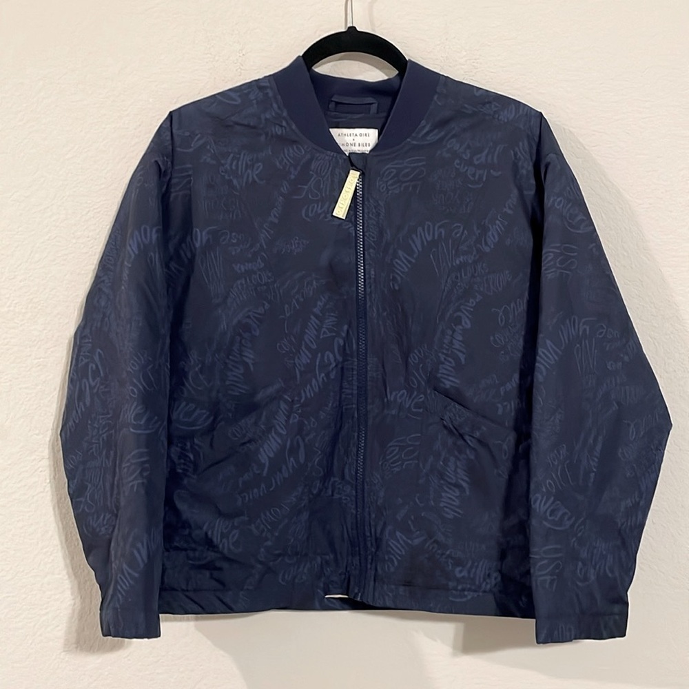 Athleta Girl & Simon Biles Kids Jacket XL Blue Athletic Athleisure Activewear